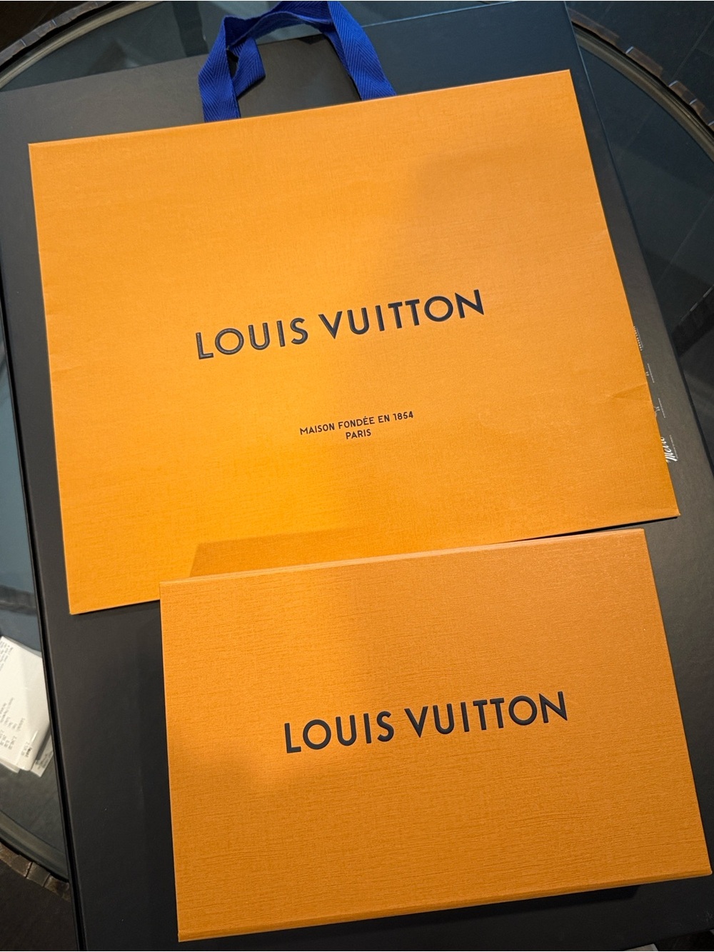 Louis Vuitton Orange and Black Crossbody Bag Box